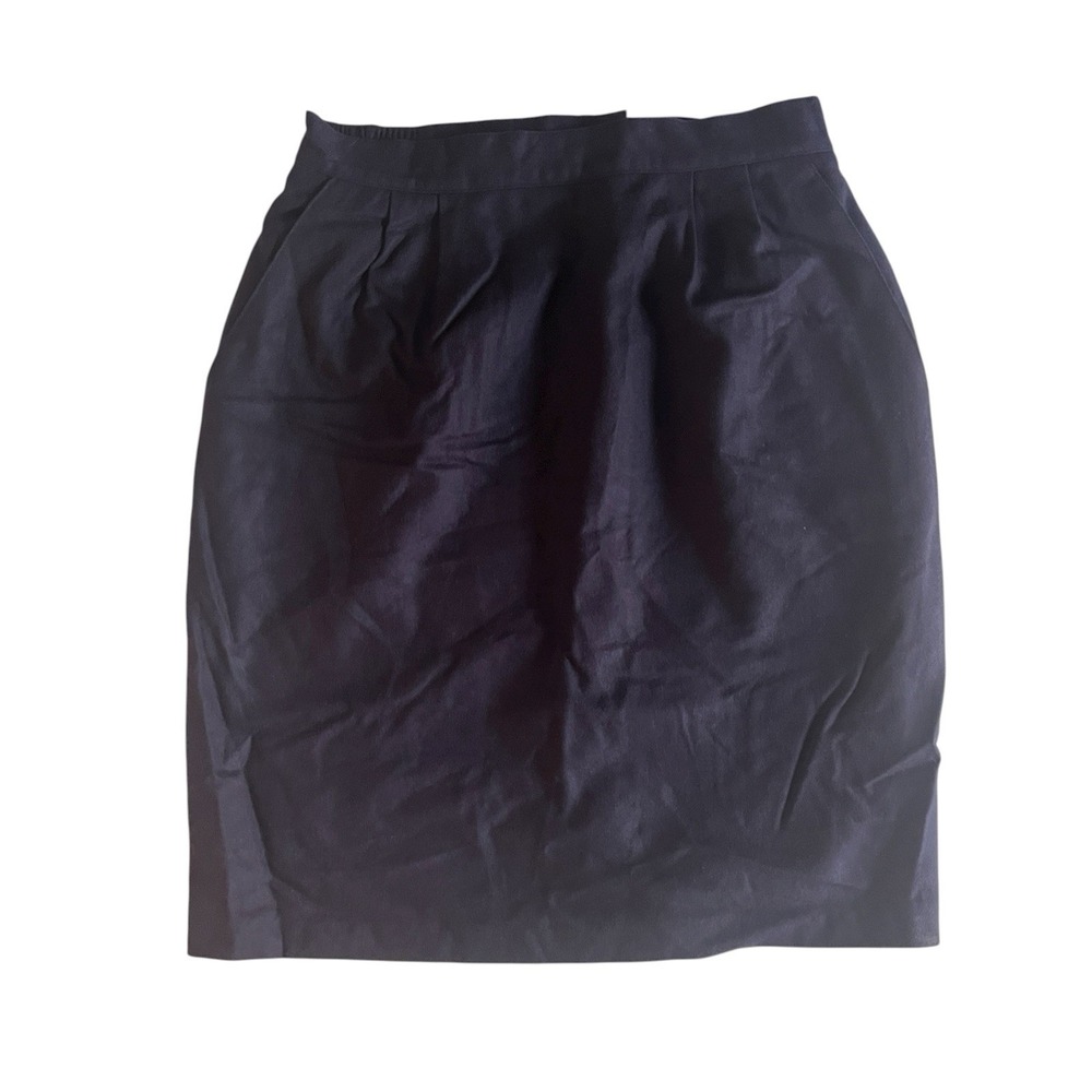 Sag Harbor Women's Size 12P Navy Blue Wool Pencil Skirt Career Capsule‎